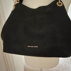 Michael Kors  Black Pebble Leather Hobo Handbag     Like new